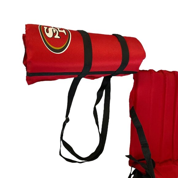 San Francisco 49ers Coleman Portable Stadium Seat Packable Carry Strap NFL Logo - Picture 7 of 12